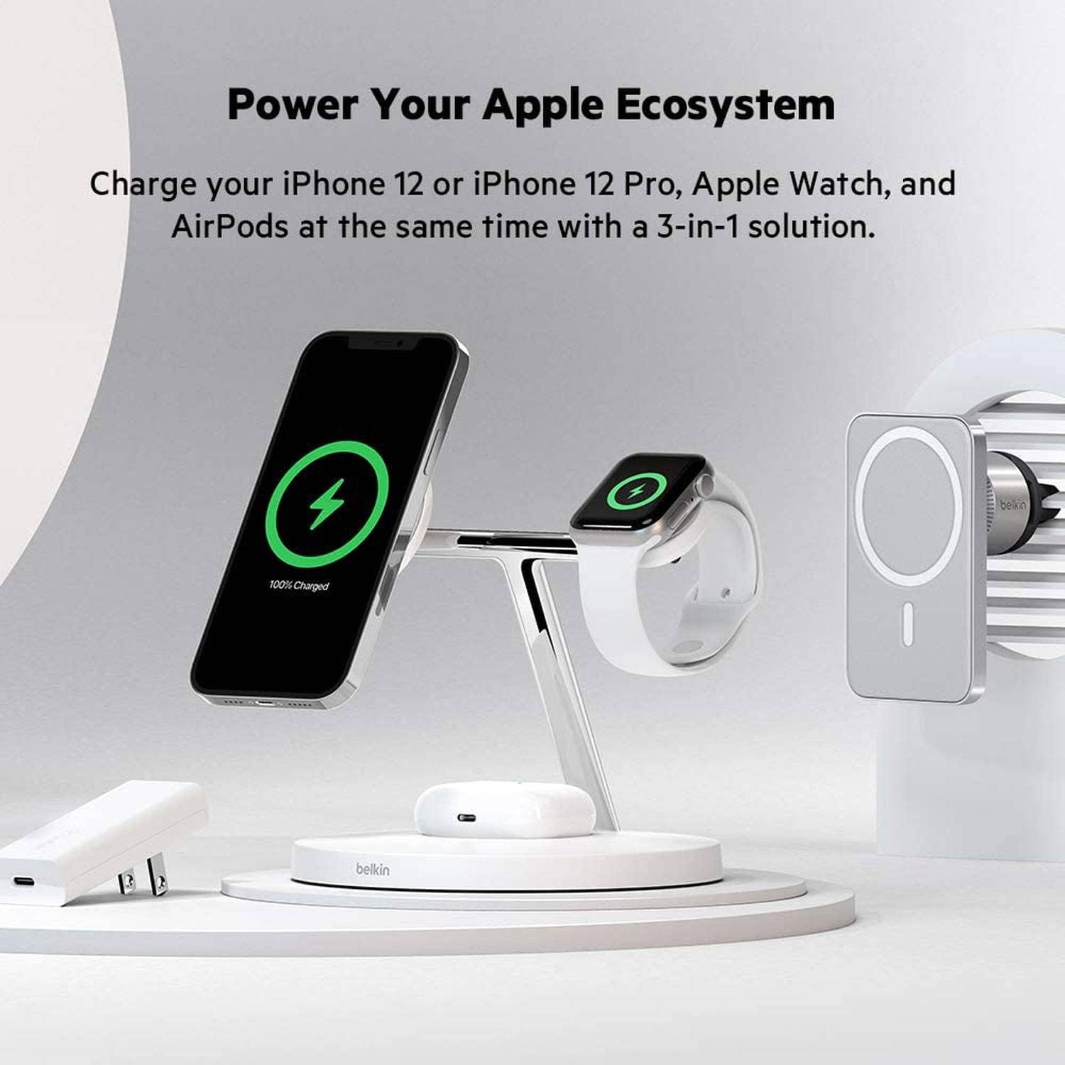  Belkin BoostCharge Pro 3-in-1 Wireless Charger with MagSafe